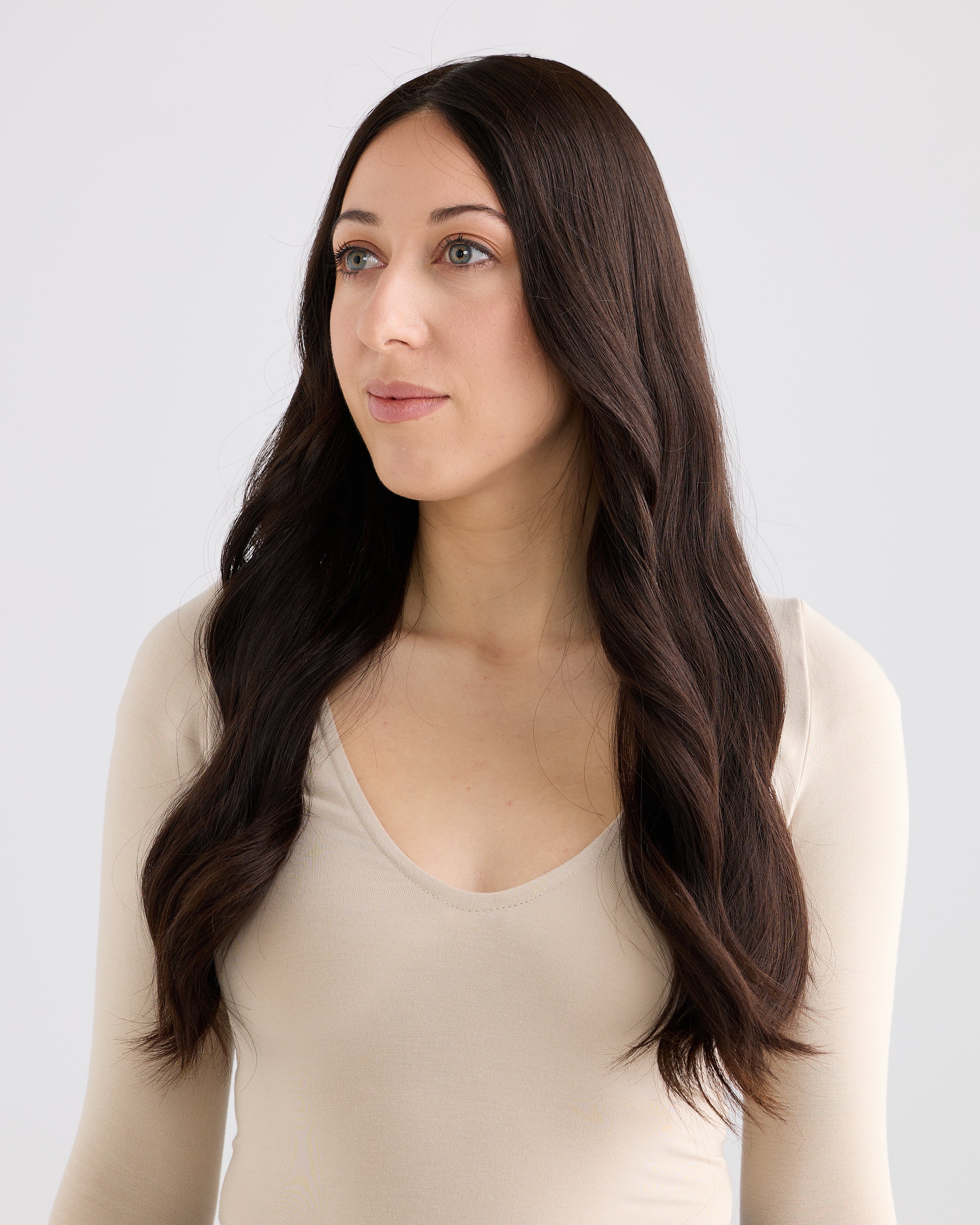 NATURAL DARKEST BRUNETTE // SILK TOPPER // 24 INCHES
