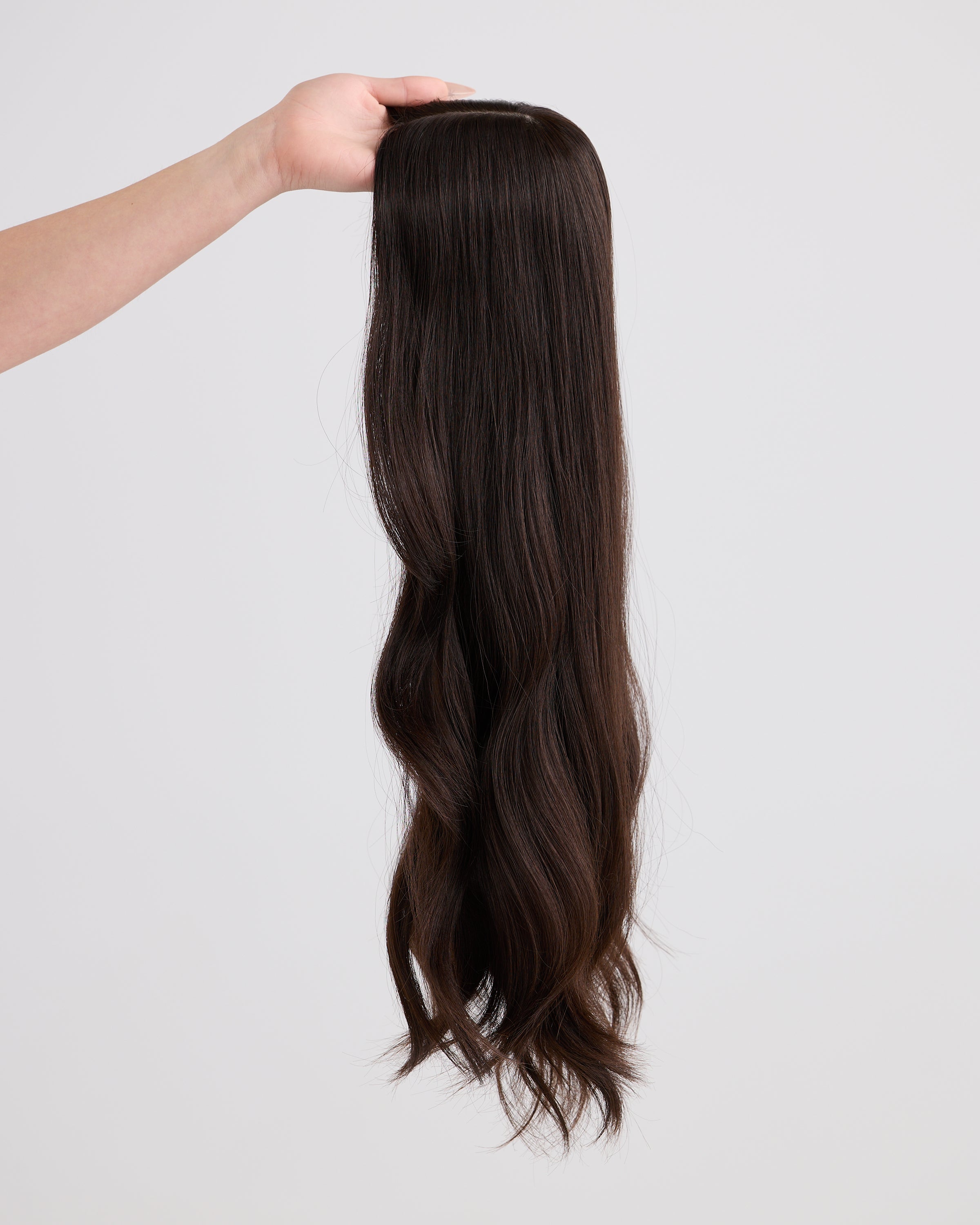 NATURAL DARKEST BRUNETTE // SILK TOPPER // 24 INCHES