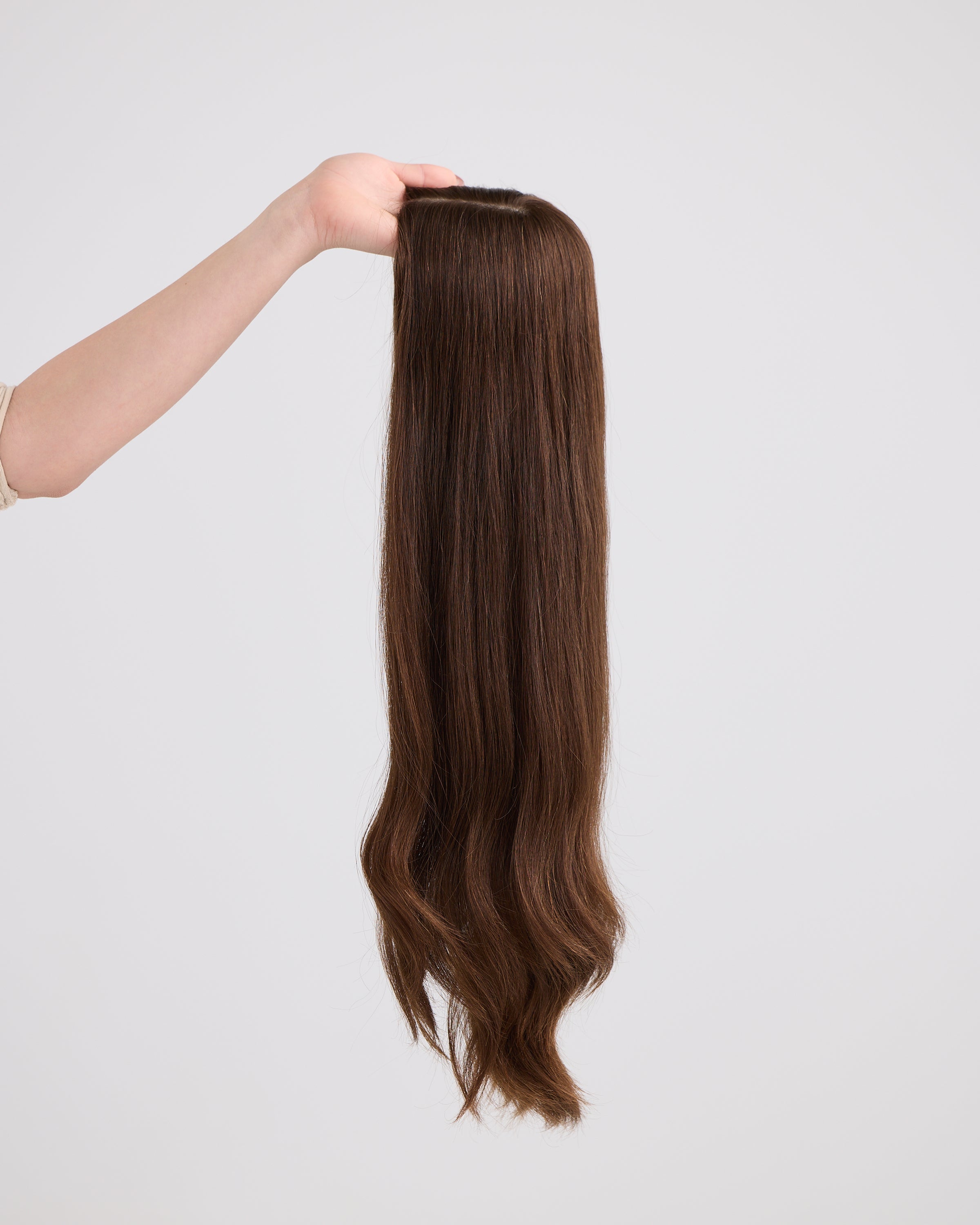 NATURAL LIGHT DEEP BRUNETTE // SILK TOPPER // 24 INCHES // 8x8 CAP