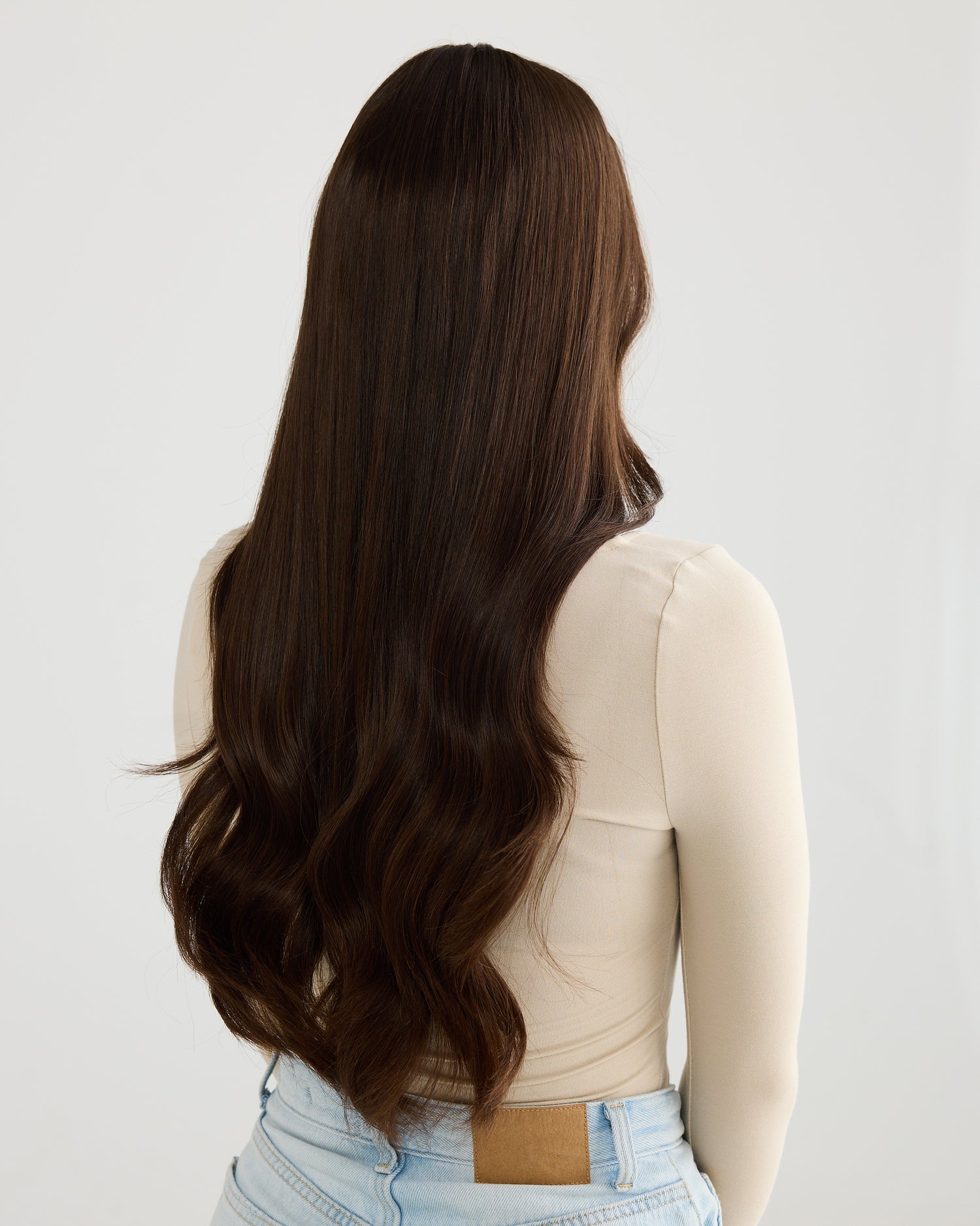 NATURAL DEEP BRUNETTE // TOPPER // 26 INCHES // 8x8 CAP