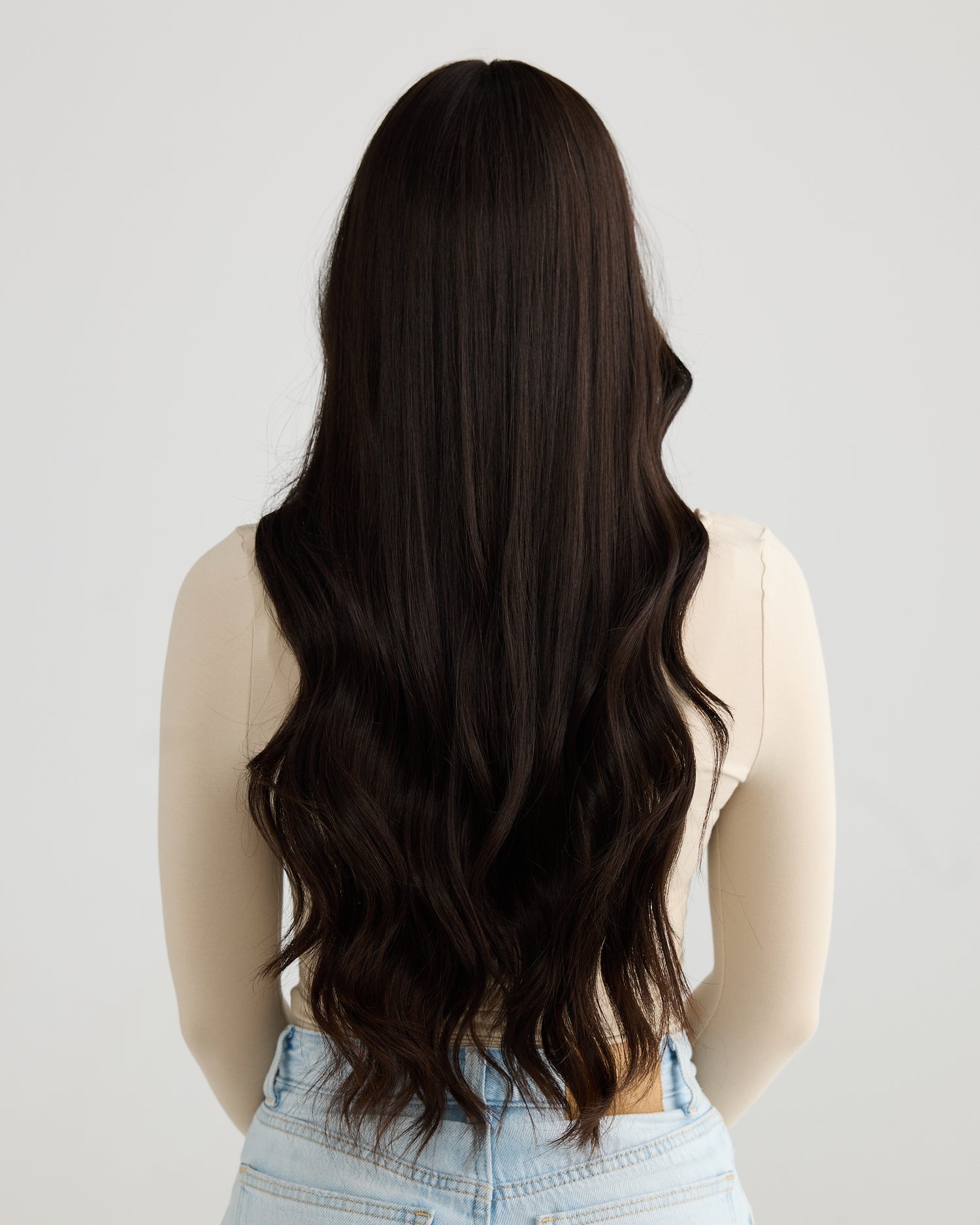 NATURAL DARKEST BRUNETTE // TOPPER // 26 INCHES // 8x8 CAP