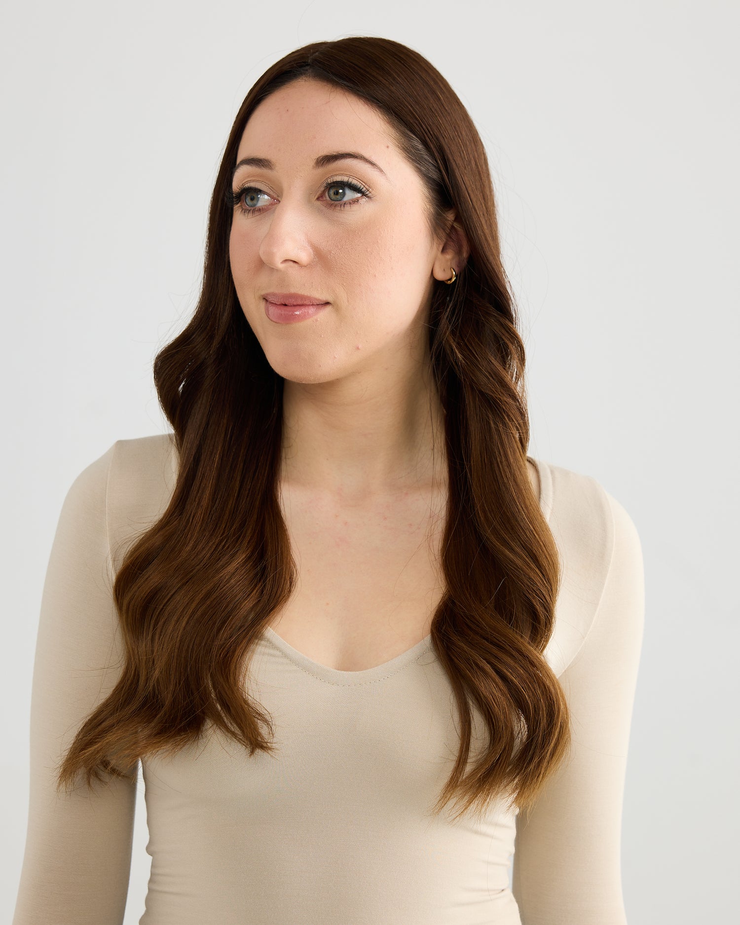 DARK GOLDEN BRUNETTE // TOPPER // 24 INCHES // 8x8 CAP