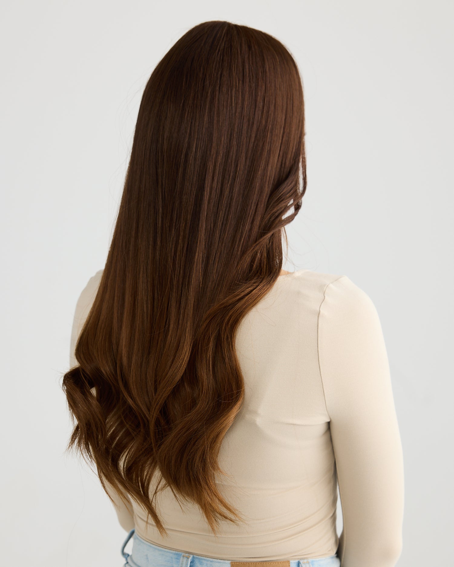DARK GOLDEN BRUNETTE // TOPPER // 24 INCHES // 8x8 CAP