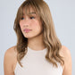 DIMENSIONAL LIGHT BRUNETTE WITH BANGS // LUXE WIG // 20 INCHES // M CAP