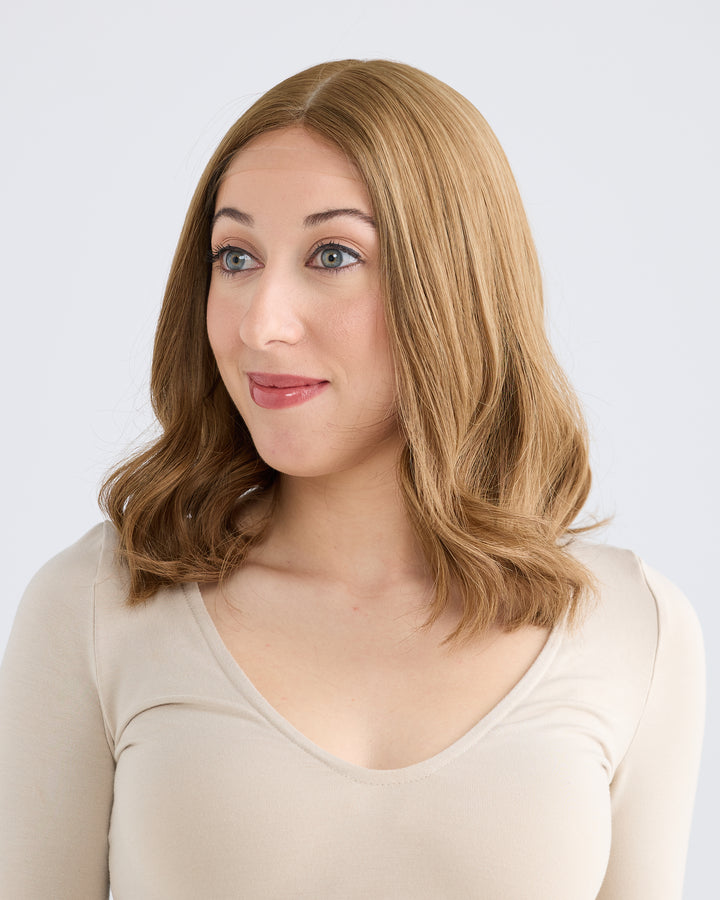 DIMENSIONAL DARK BLONDE // GAME CHANGER WIG // 16 INCHES // S CAP