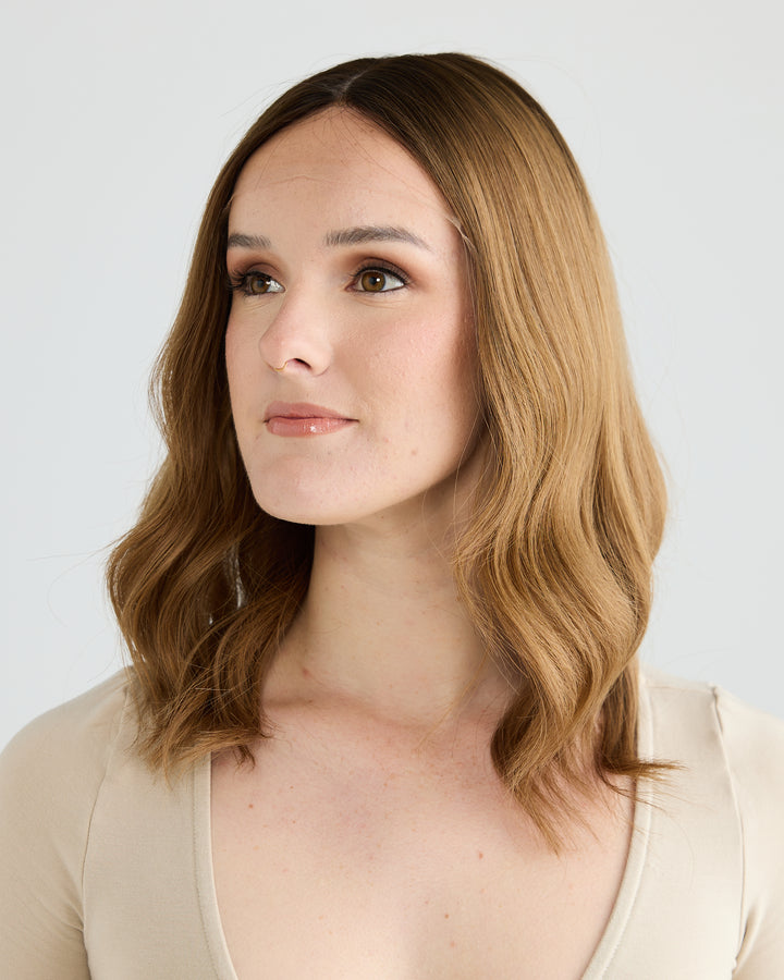 LIGHT CARAMEL BRUNETTE // GAME CHANGER WIG // 16 INCHES // S CAP