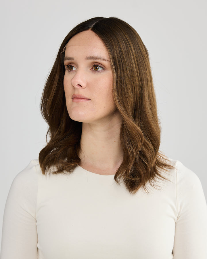 DARK GOLDEN BRUNETTE // GAME CHANGER WIG // 16 INCHES // M CAP