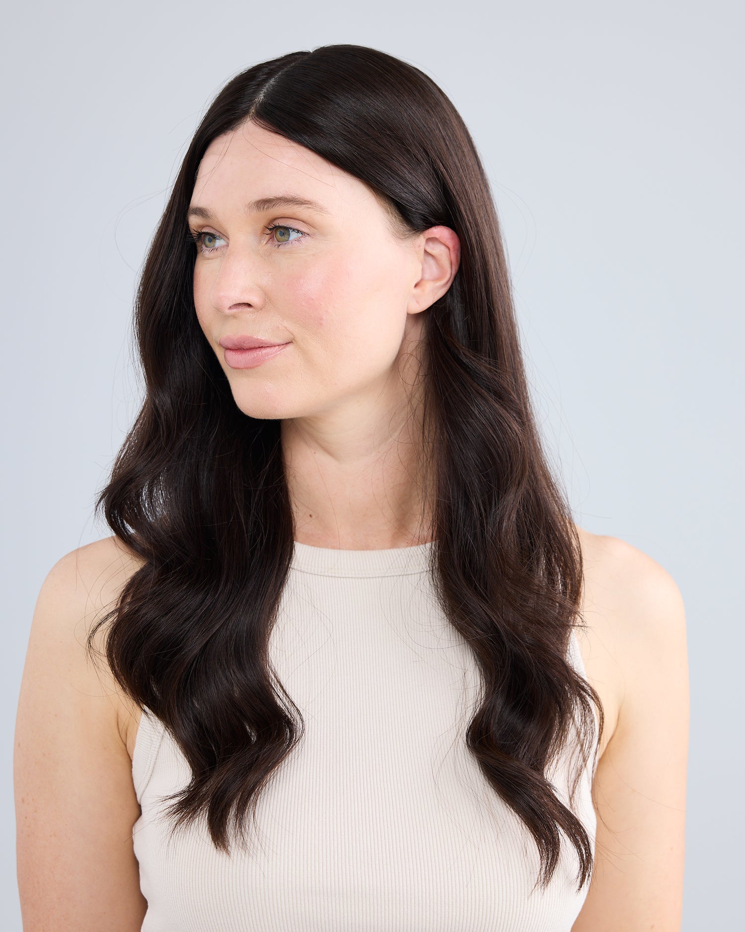 NATURAL DARKEST BRUNETTE // GAME CHANGER WIG // 24 INCHES // M CAP