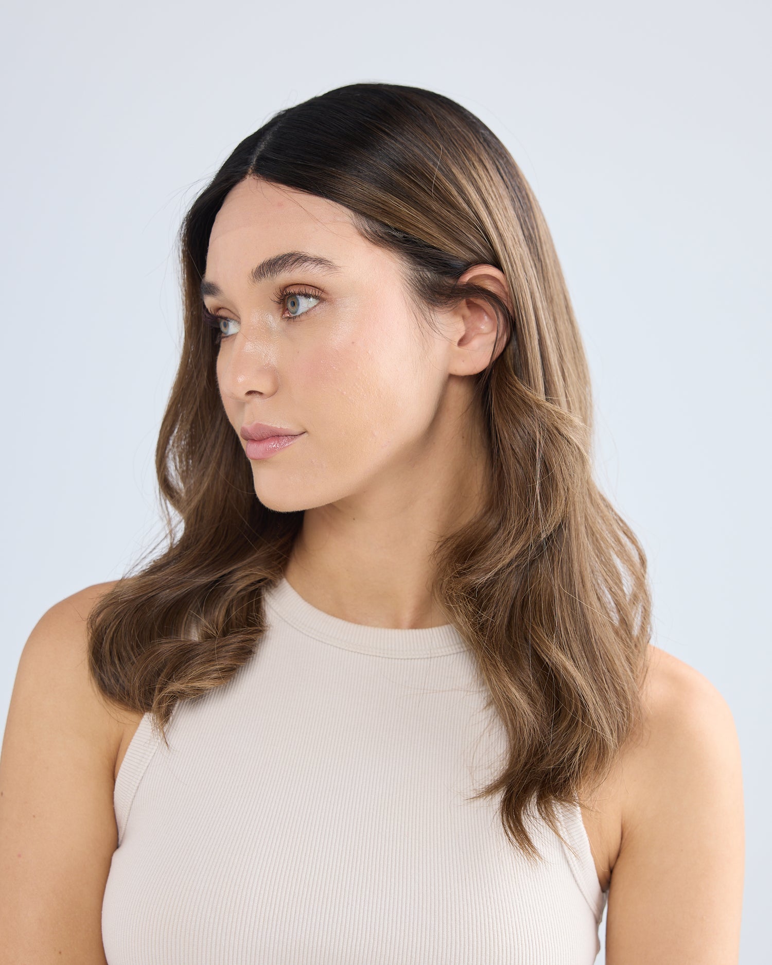 DIMENSIONAL BALAYAGE BRUNETTE // GAME CHANGER WIG // 20 INCHES // M CAP