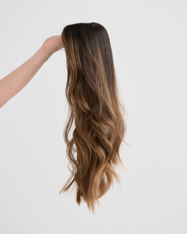 DARK MOCHA BALAYAGE // GAME CHANGER WIG // 22 INCHES // S CAP