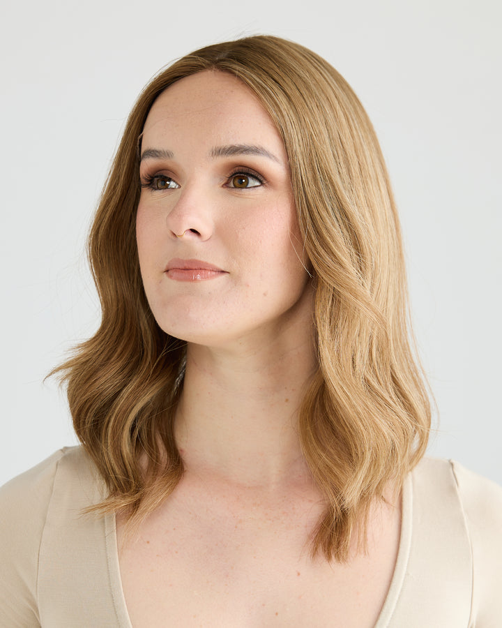 DIMENSIONAL DARK BLONDE // GAME CHANGER WIG // 16 INCHES // M CAP