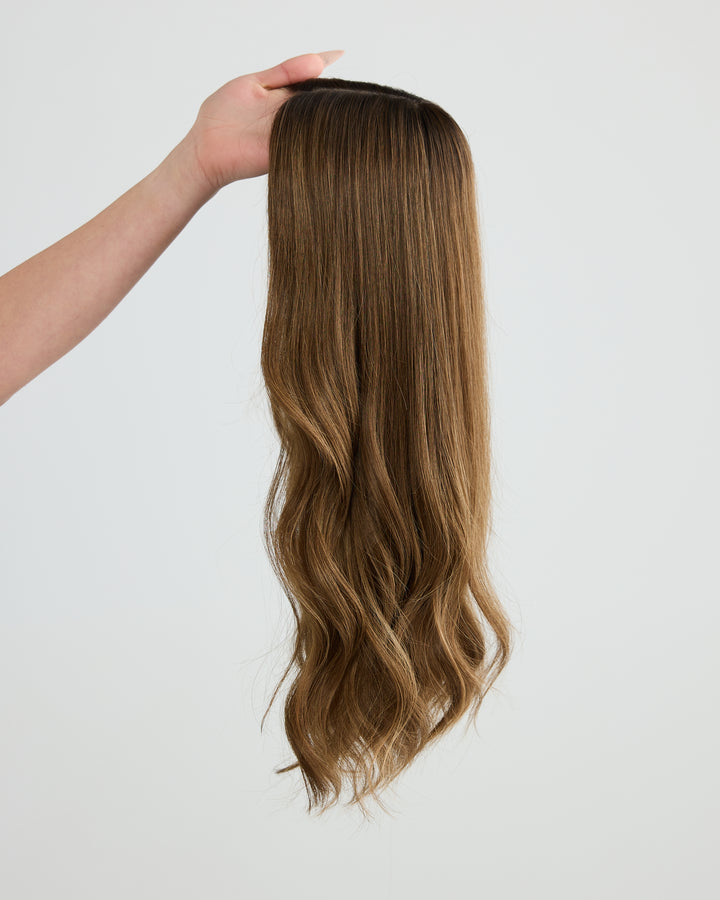 SOFT HAZELNUT BRUNETTE // GAME CHANGER WIG // 20 INCHES // M CAP