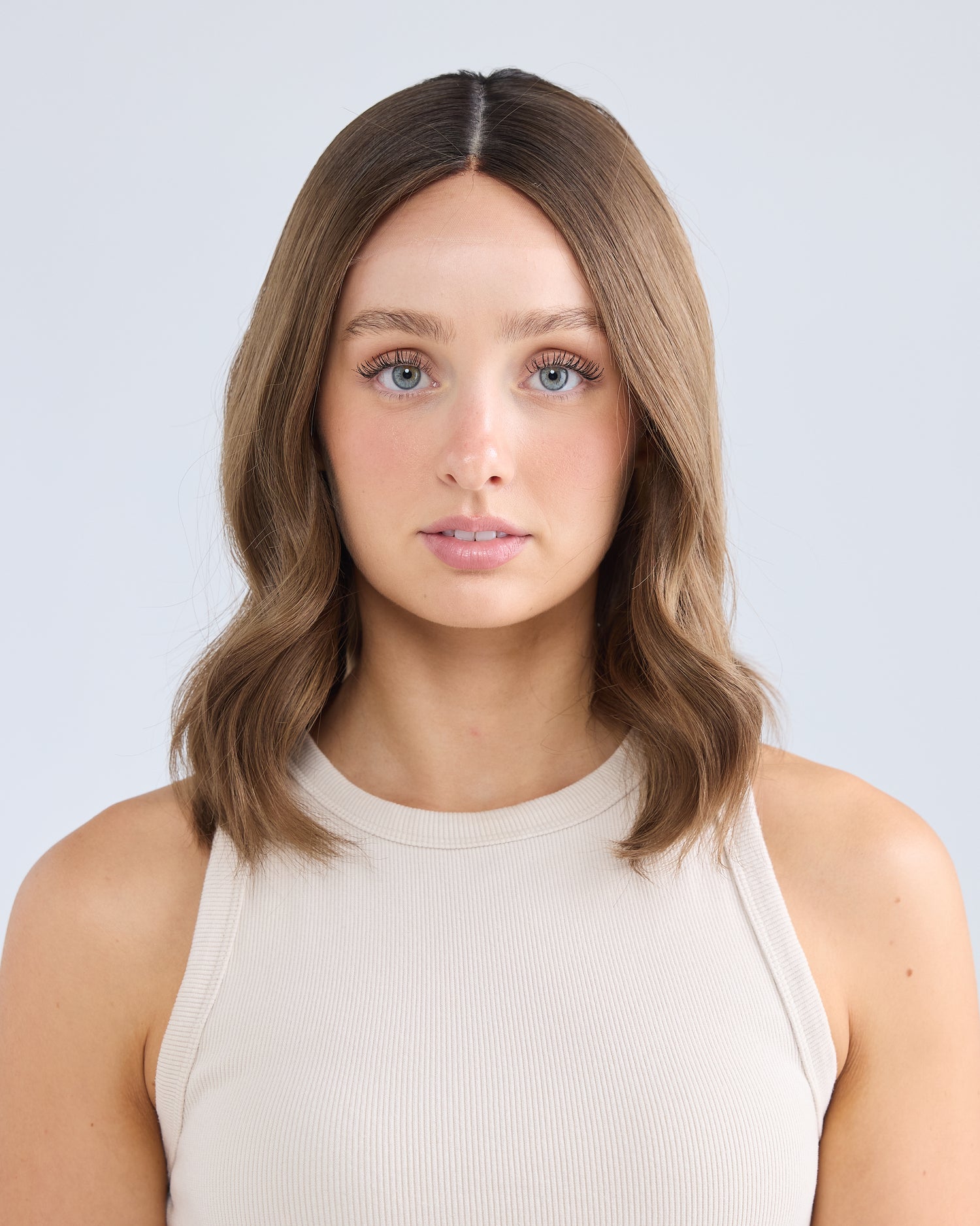 NEUTRAL BRUNETTE MELT // GAME CHANGER WIG // 16 INCHES // XS CAP