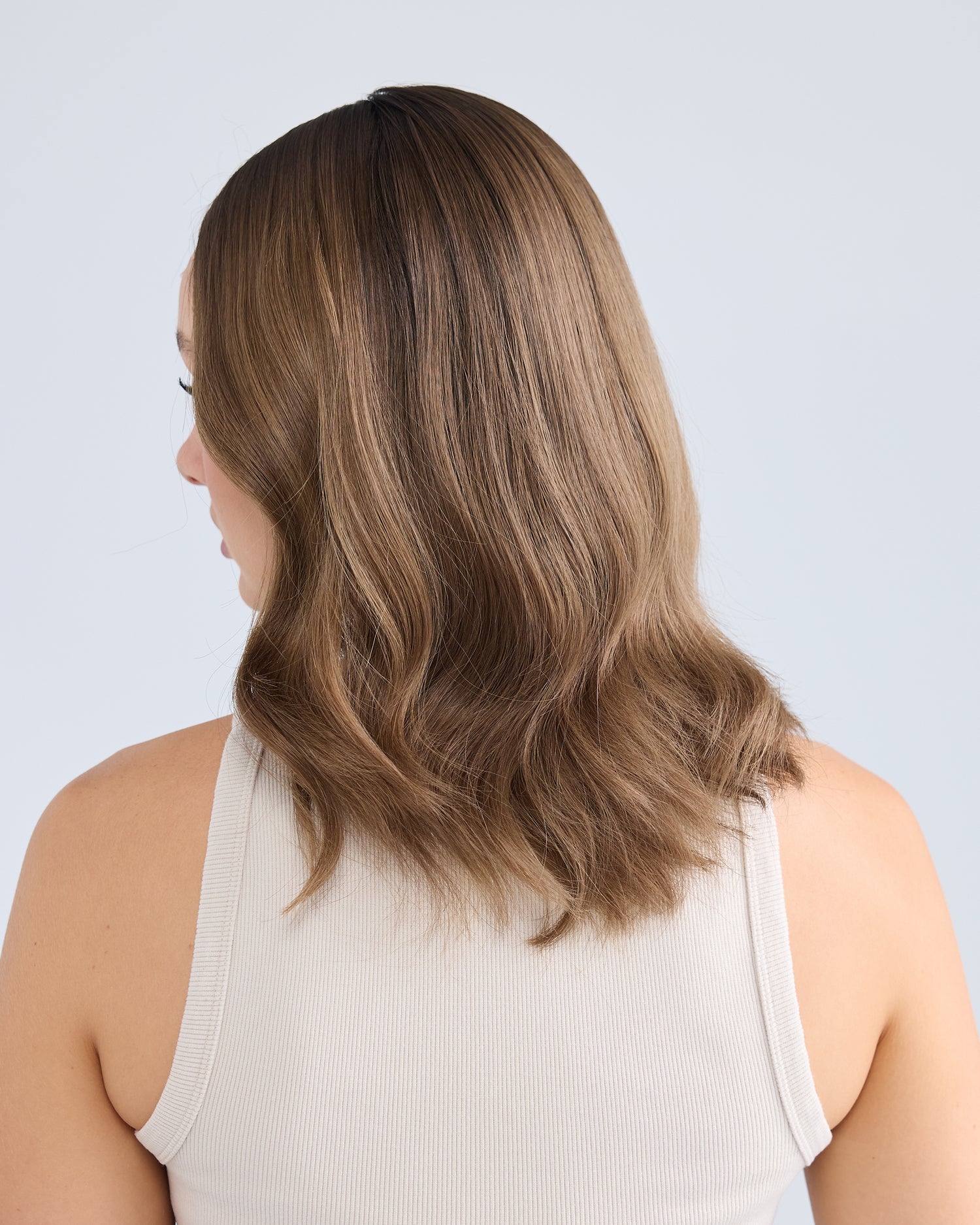 NEUTRAL BRUNETTE MELT // GAME CHANGER WIG // 16 INCHES // XS CAP