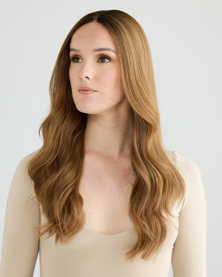 LIGHT CARAMEL BRUNETTE // GAME CHANGER WIG // 24 INCHES // S CAP