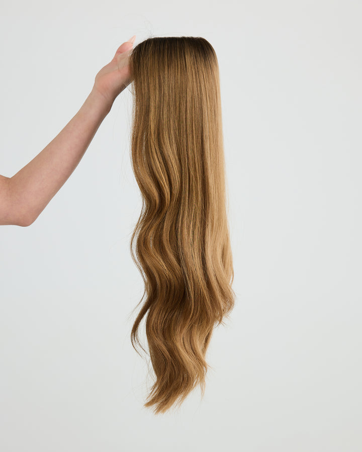 LIGHT CARAMEL BRUNETTE // GAME CHANGER WIG // 24 INCHES // S CAP