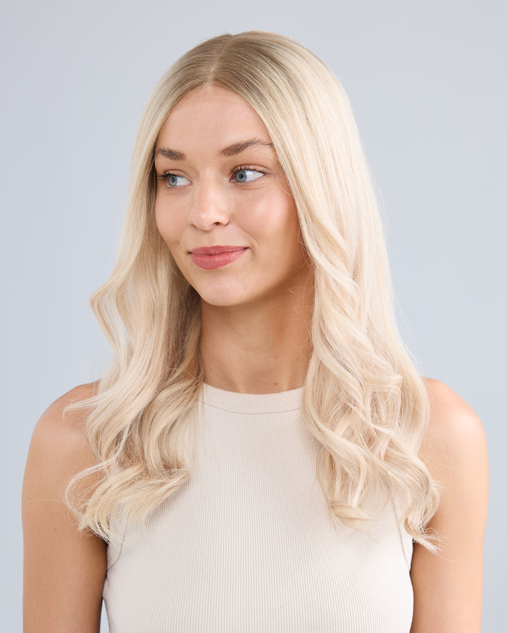 LIGHTEST BLONDE // LUXE WIG // 20 INCHES //S CAP