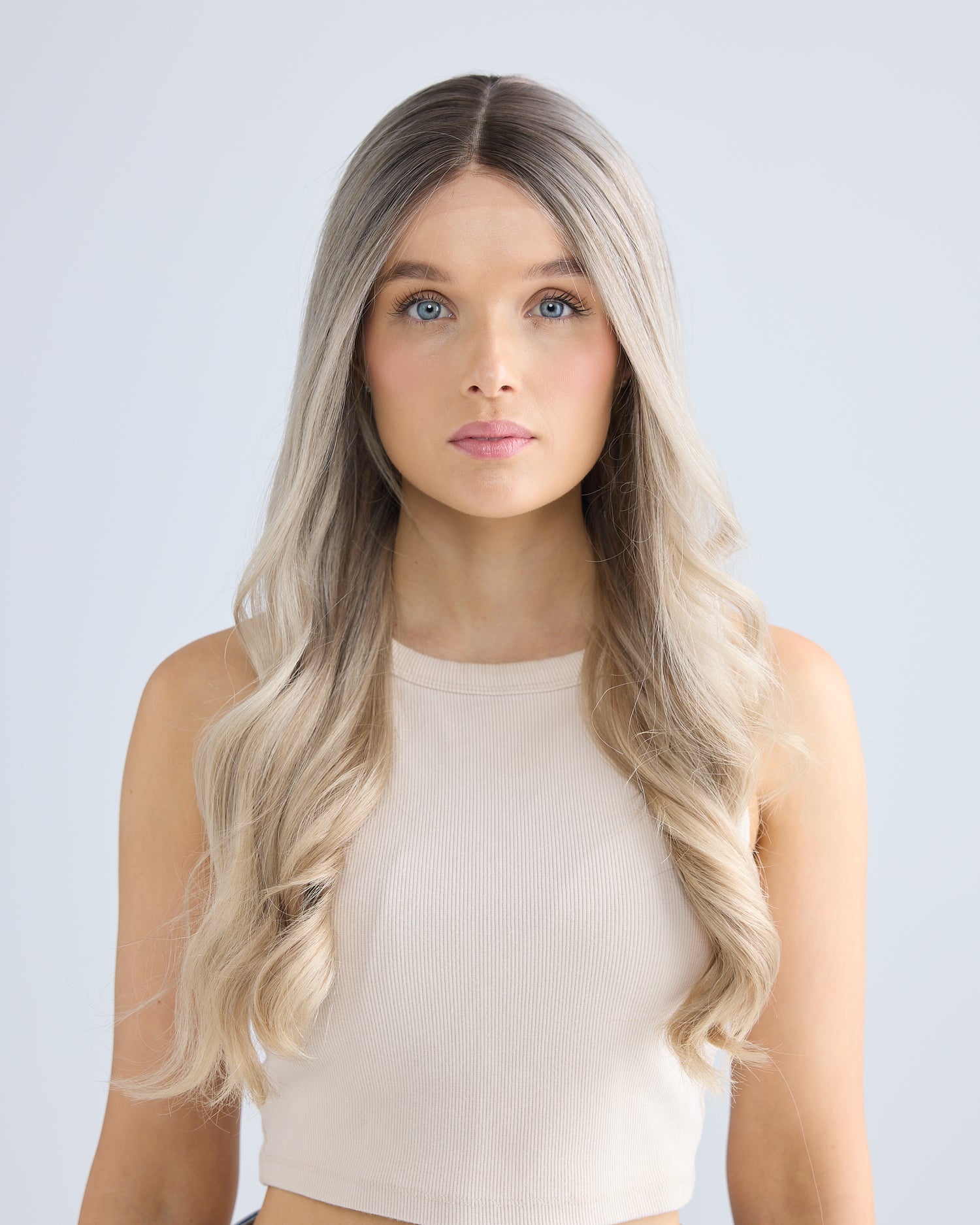 ASH BLONDE BALAYAGE // LUXE WIG // 24 INCHES // S CAP