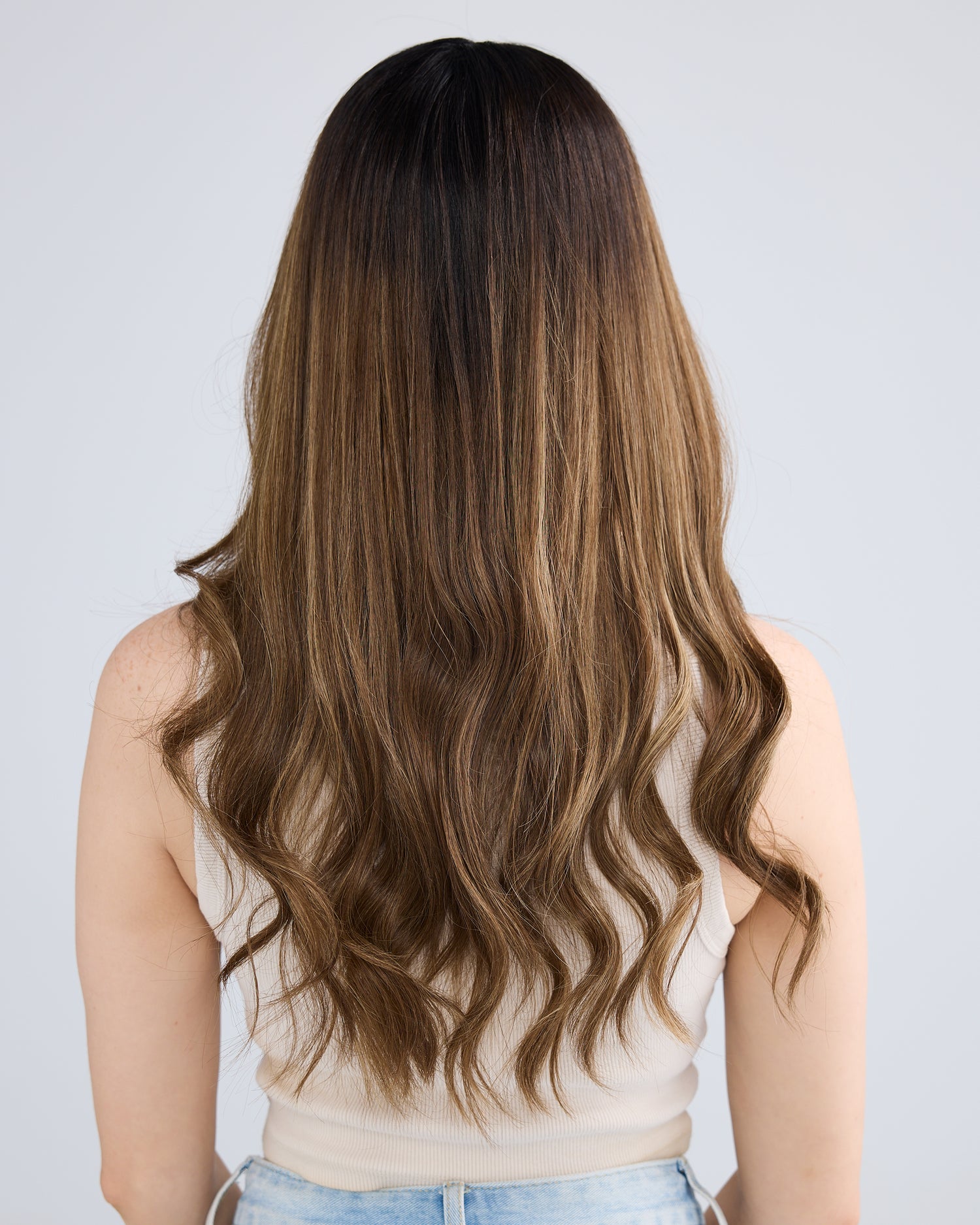 Warm Brunette Balayage // Luxe Wig // 22 inches // S Cap