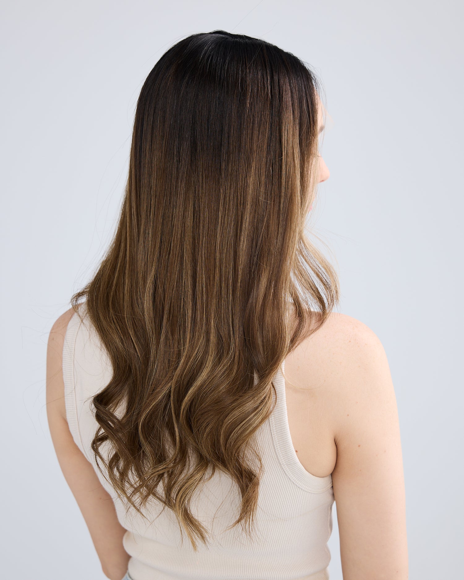 Warm Brunette Balayage // Luxe Wig // 22 inches // S Cap