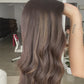 KIM'S CLOSET // Highlighted Deep Brunette Topper // 7x7 // 18 Inches