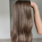 Ashy Brunette Balayage 8x8 22 Inches Topper
