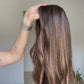 Dark Balayage Brunette 9x9 24 Inches Topper
