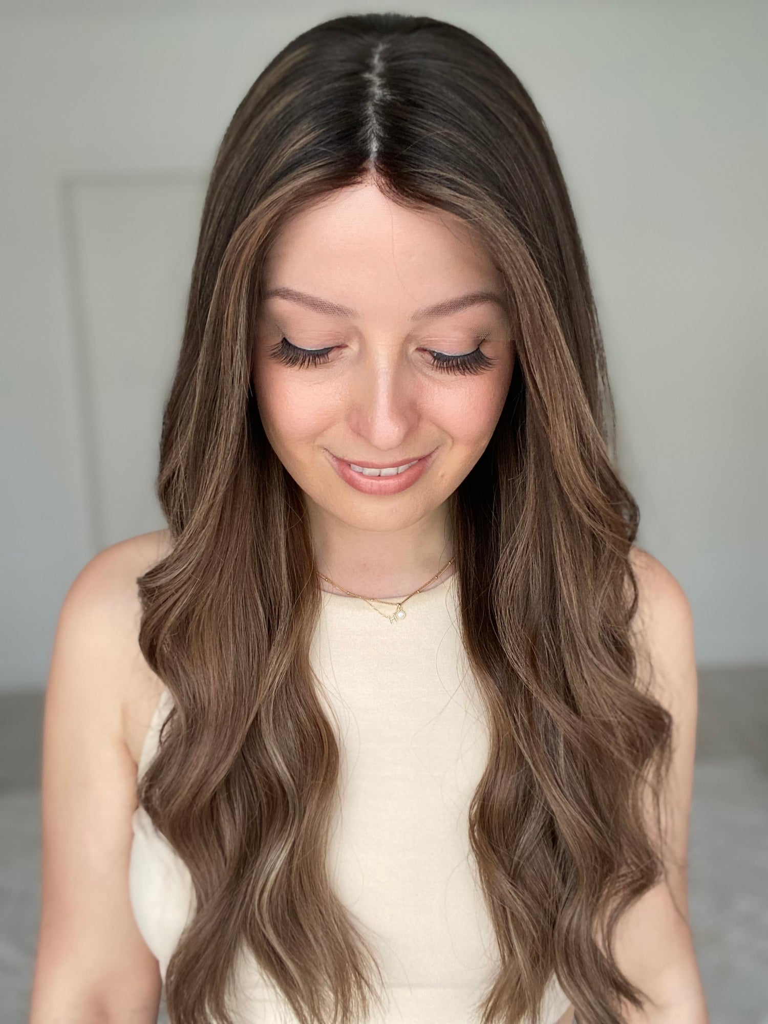 Brunette with Highlights // Lace-Front Essentials Wig // 24 Inches // M Cap