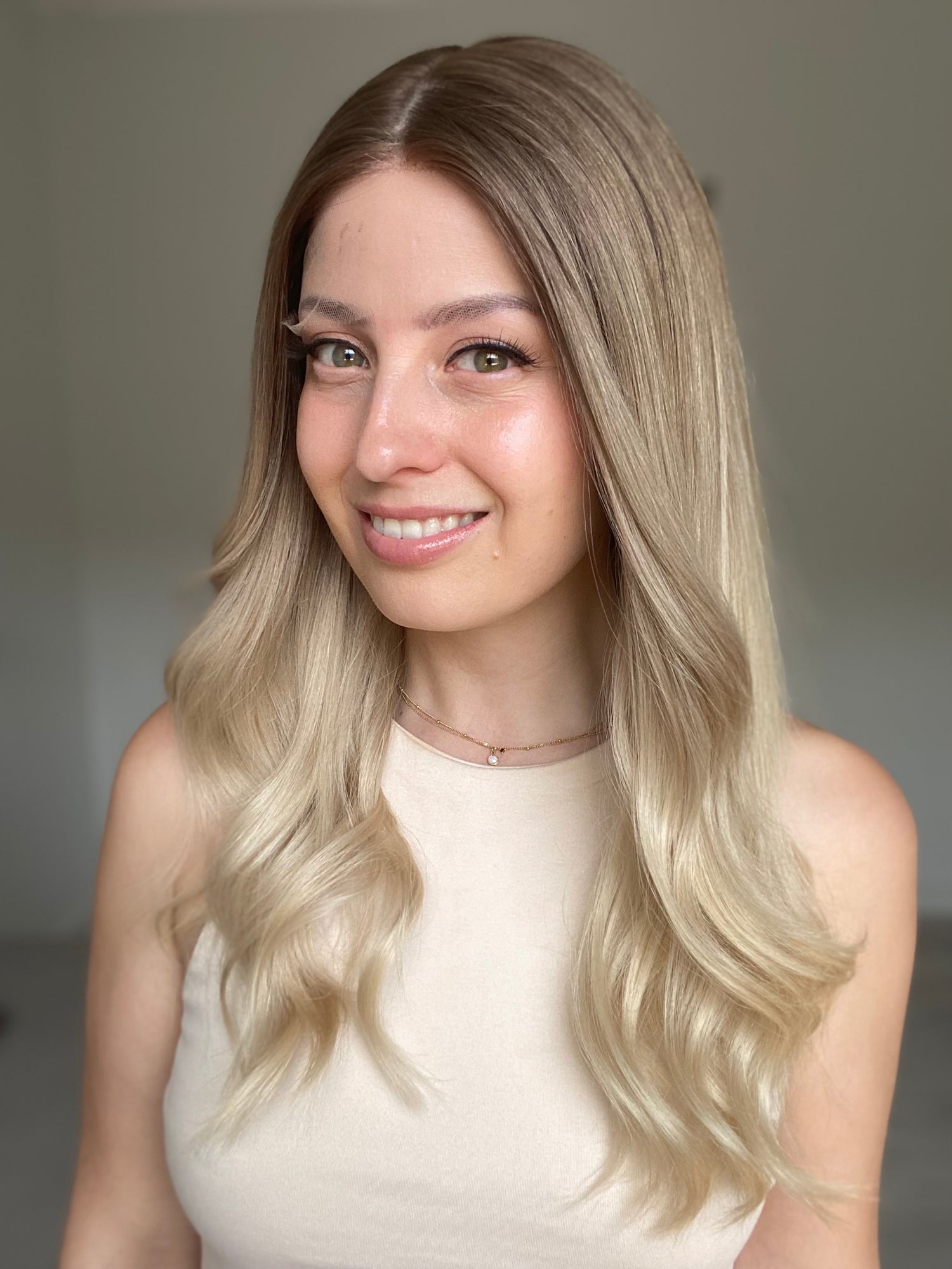 Bright Blonde Balayage // Lace Front Essentials Wig // 22 Inches // M Cap