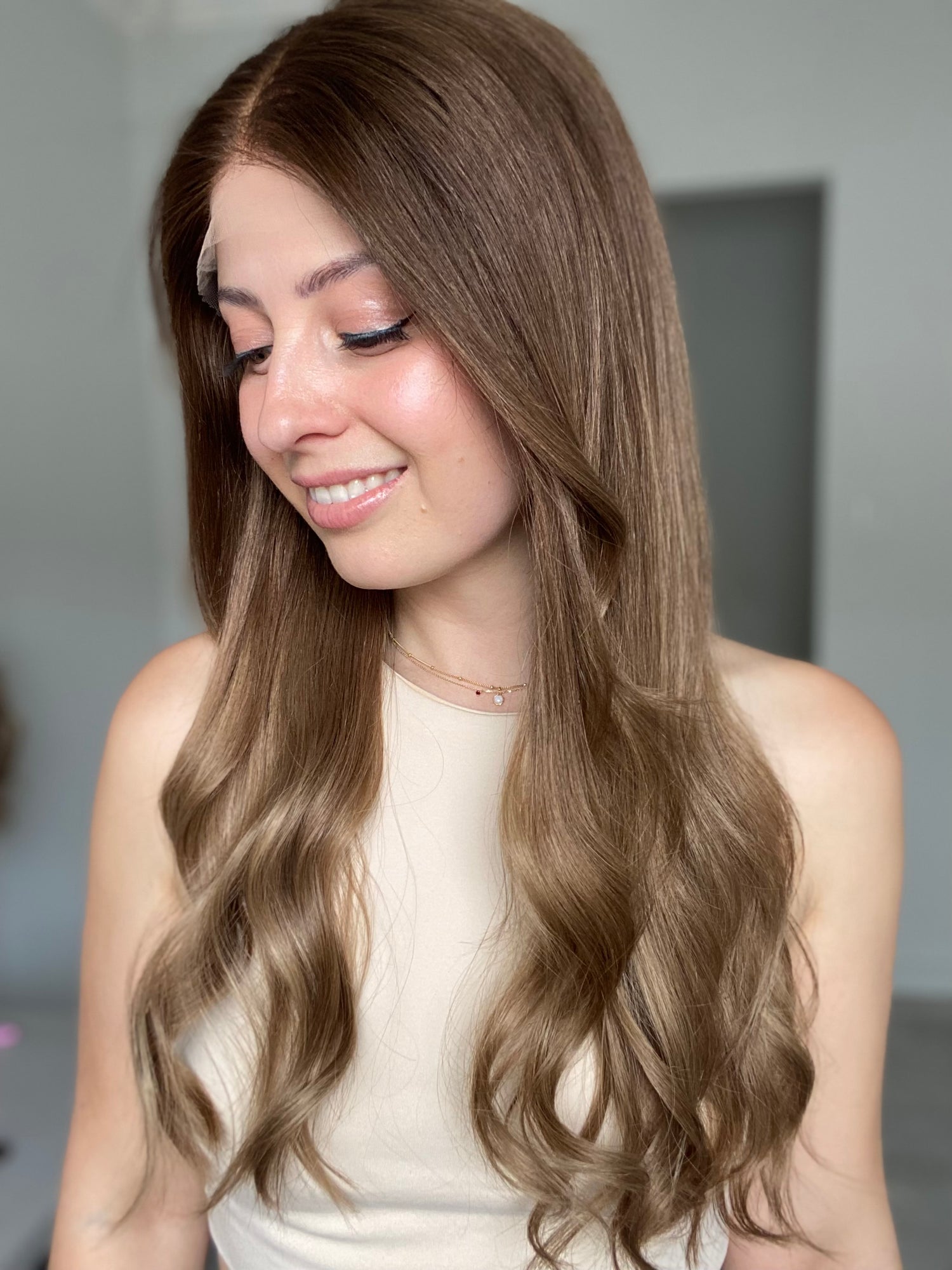 Medium Balayage Brunette // Luxe Wig // 24 Inches // M Cap