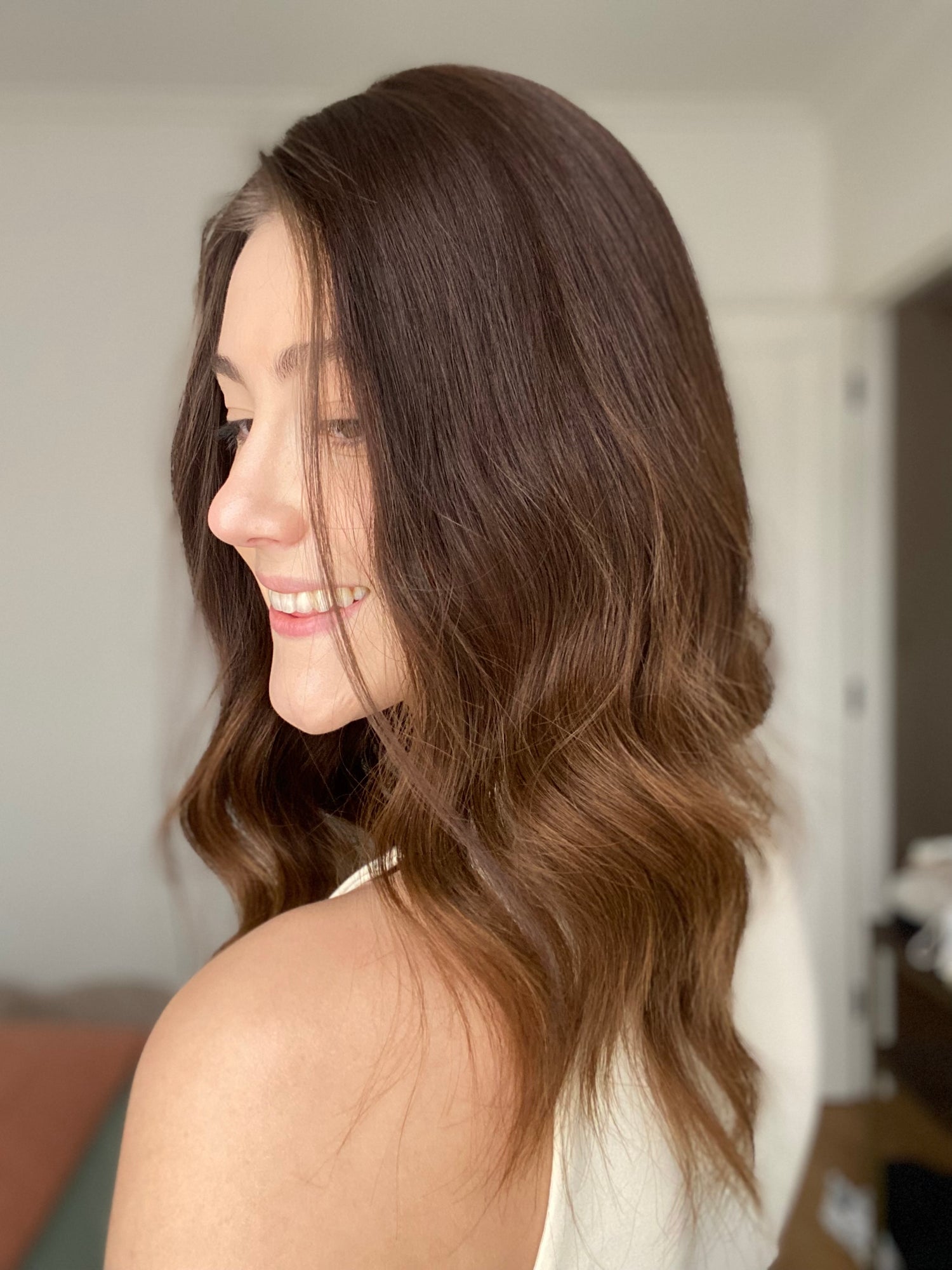 Dark Brunette Ombre 9x9 19 Inches Topper