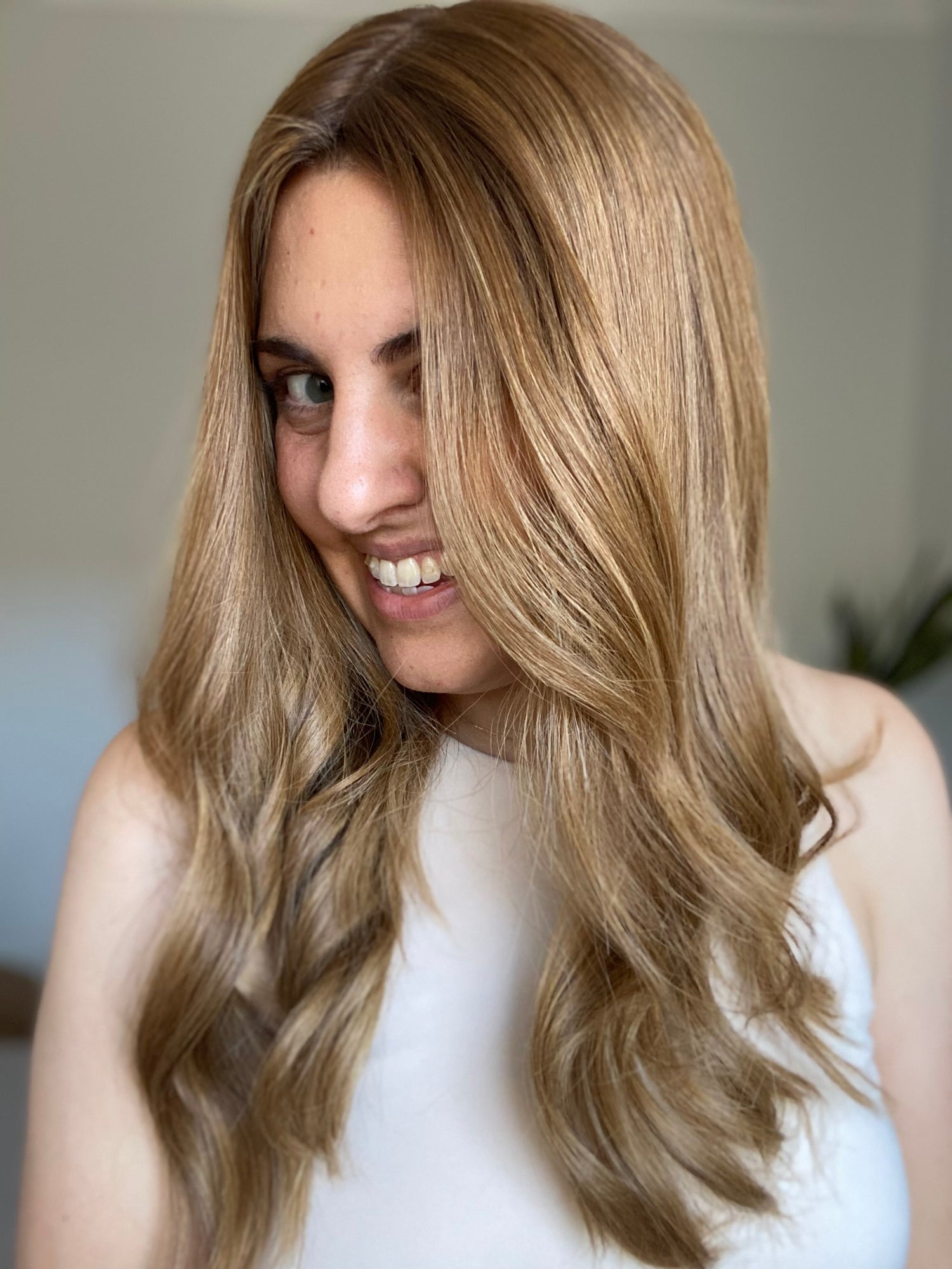 KIM'S CLOSET // Warm Dimensional Bronde With Roots // 20 Inches // 8x8 cap