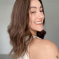 Caramel Brunette With Highlights 8x8 18 Inches Topper