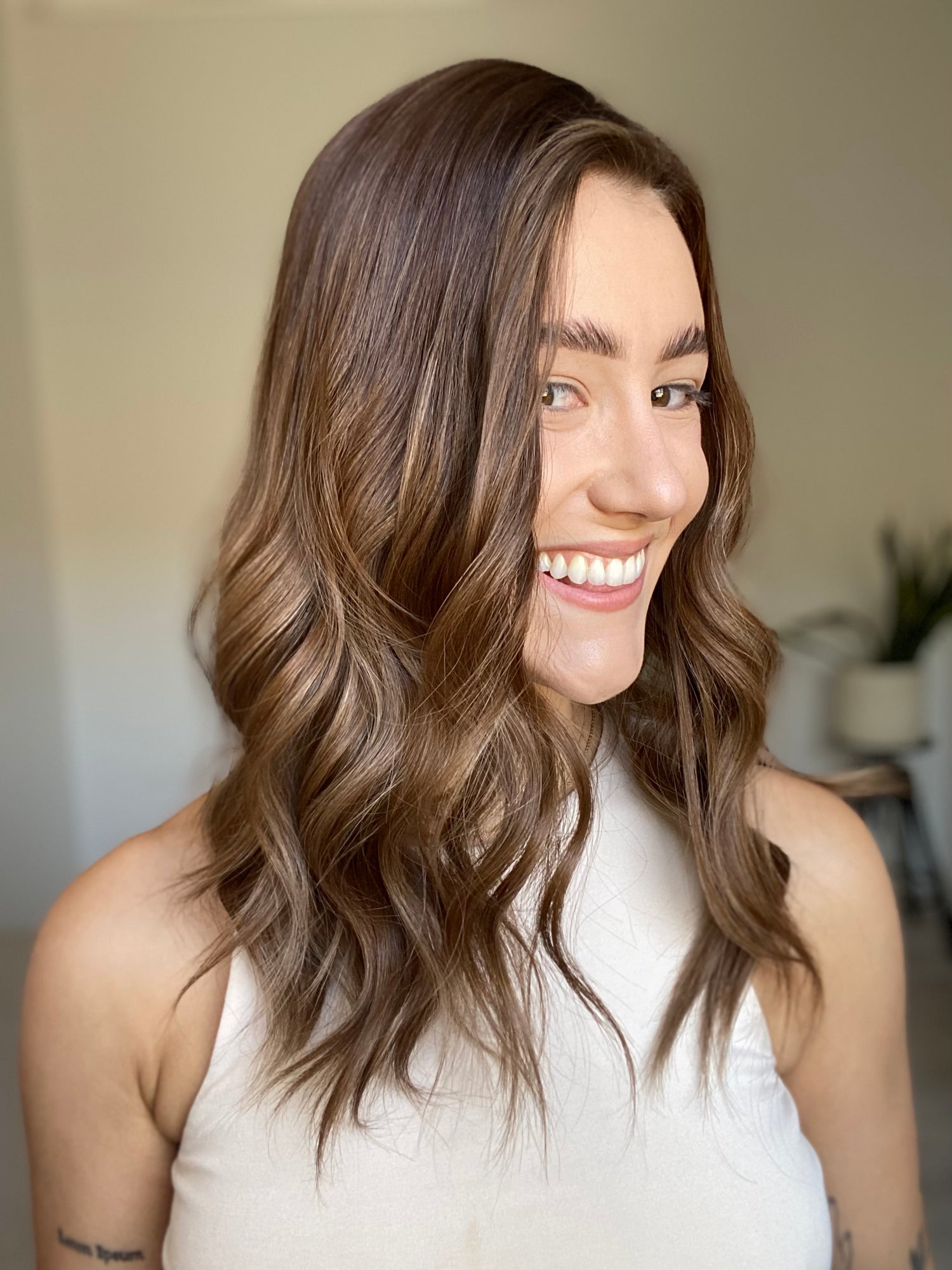 Dimensional Brunette Balayage 8x8 20 Inches Topper