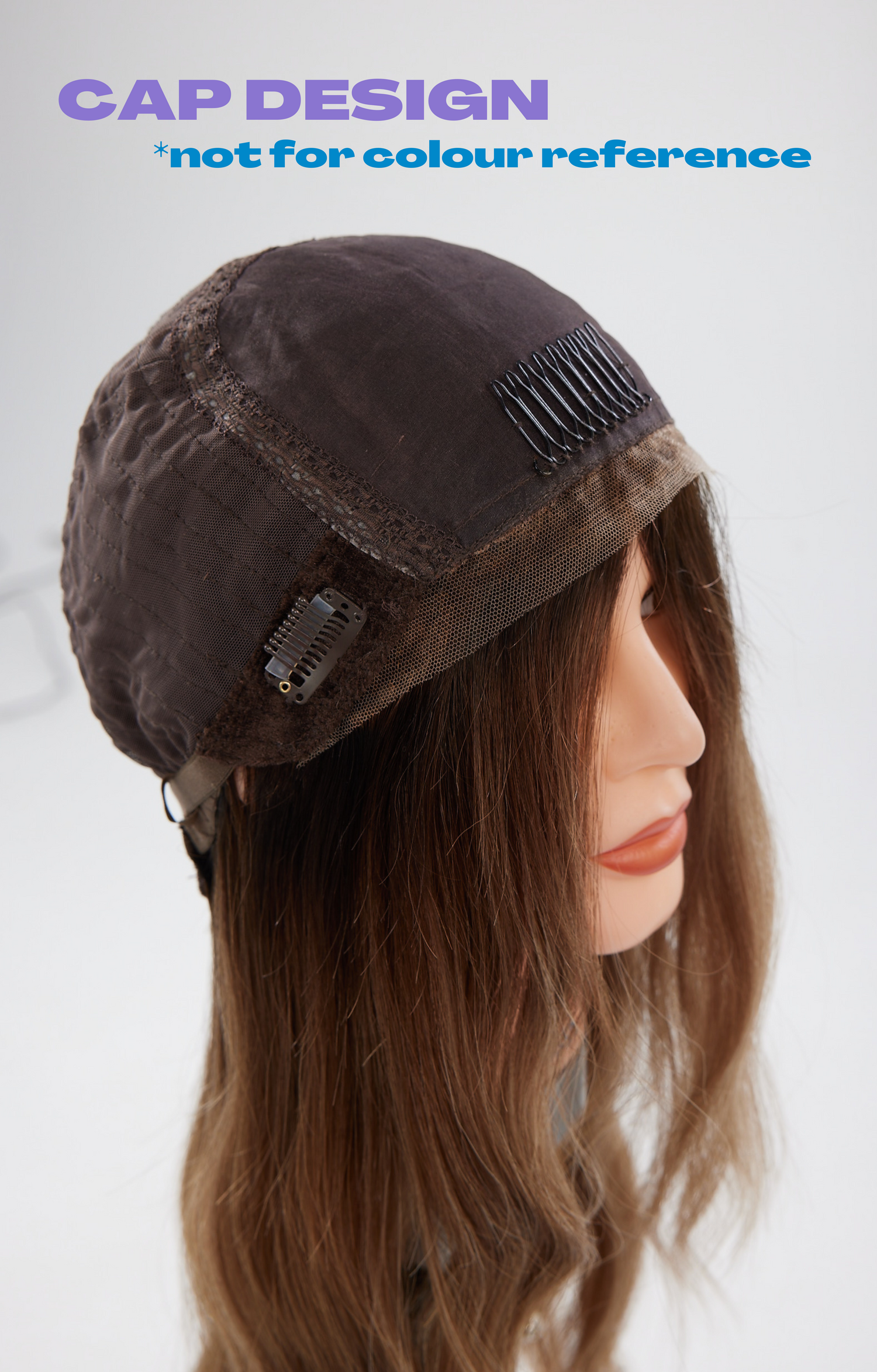 Wig cap best sale with clips