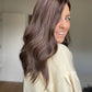 PRE-ORDER Natural Brunette with Sunkissed Highlights // Lace-Front Essentials Wigs // 14-16 inches