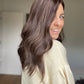 PRE-ORDER Natural Brunette with Sunkissed Highlights // Lace-Front Essentials Wigs // 20-22 inches