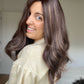 PRE-ORDER Natural Brunette with Sunkissed Highlights // Lace-Front Essentials Wigs // 14-16 inches