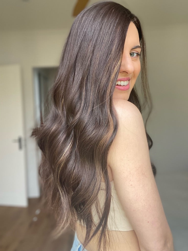 Natural Brunette with Sunkissed Highlights 9x9 24