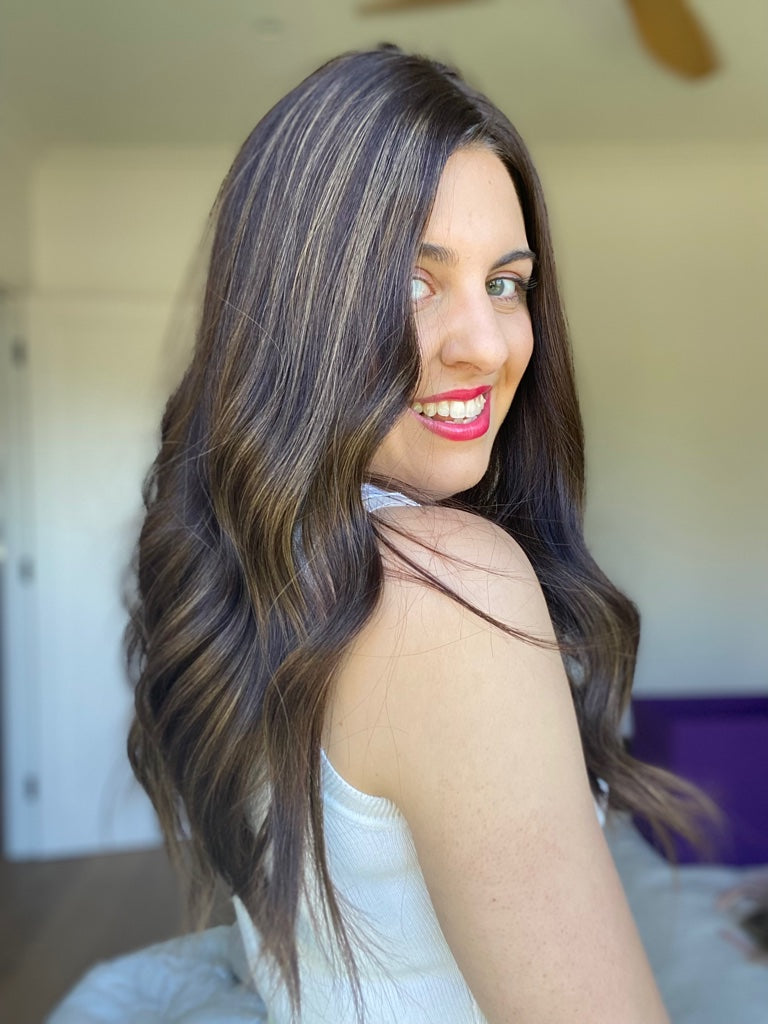 Natural Brunette with Sunkissed Highlights 9x9 20-22
