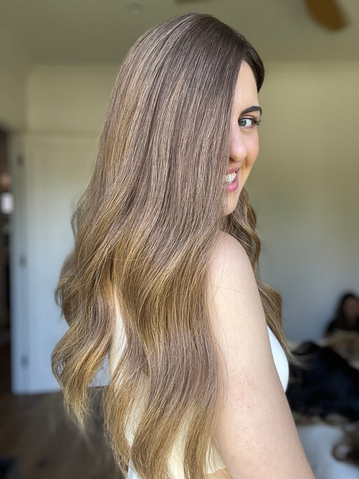 Balayage of Dreaming in Bronze 9x9 20-22" Topper