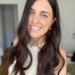 Balayage of Natural Darkest Brunette 8x8 22" Topper