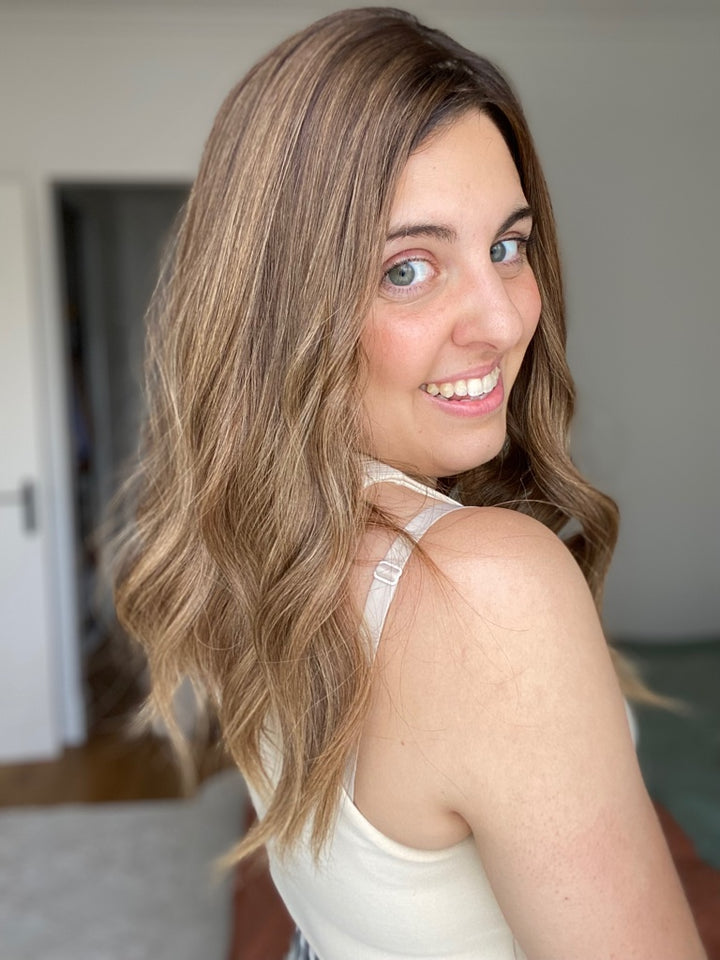 Balayage of Dreaming In Bronze 7x7 17" Topper