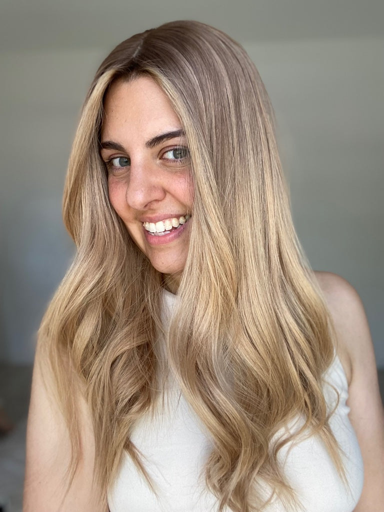 Beige Blonde Balayage 7x7 20 Inches Topper