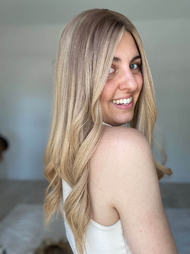 Beige Blonde Balayage 7x7 20 Inches Topper