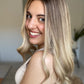 Blonde Balayage with Framing Highlights 8x8 18 Inches Topper