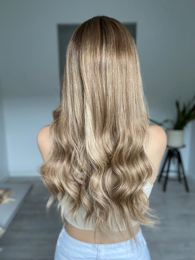 Light Brunette Balayage // Lace Topper // 10x10 // 24 Inches