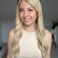 Creamy Dimensional Blonde // Lace Topper // 10x10 // 24 Inches