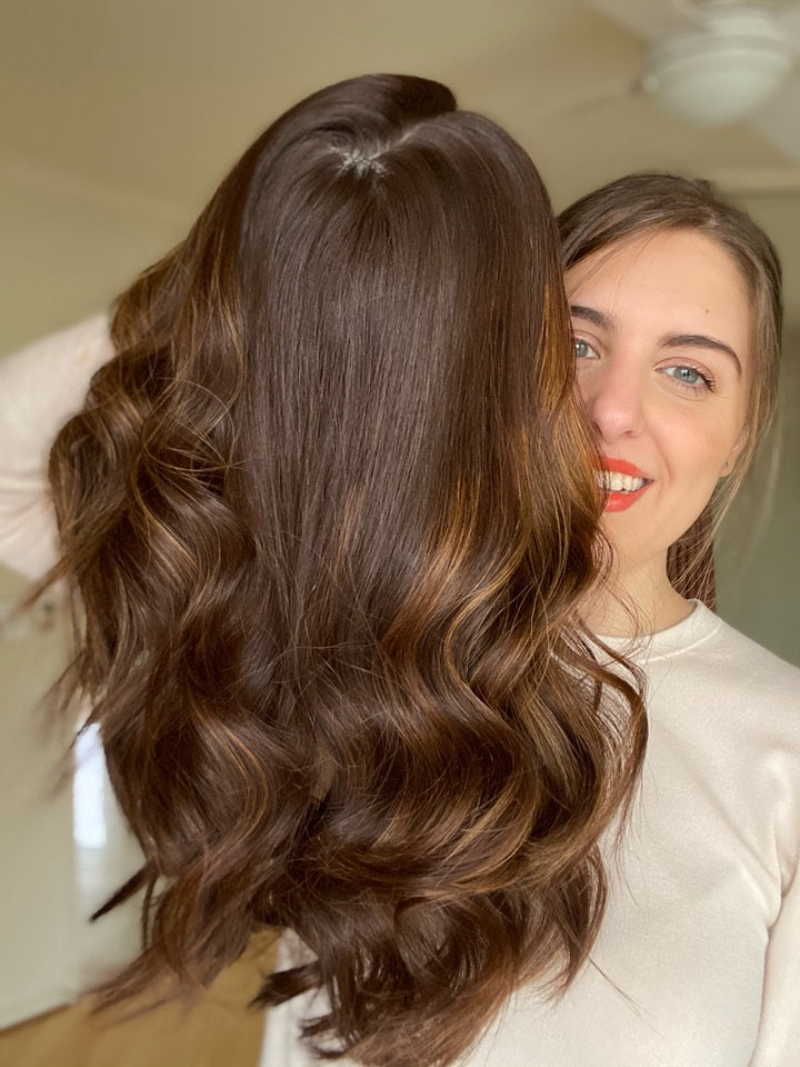 I Only Date Brunettes Balayage 4 8x8 16-18" Topper