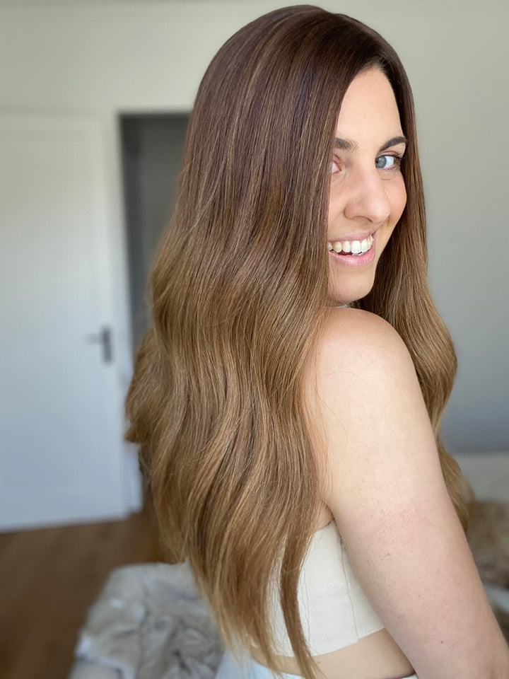 Balayage of Dreaming In Bronze 8x8 21" Topper